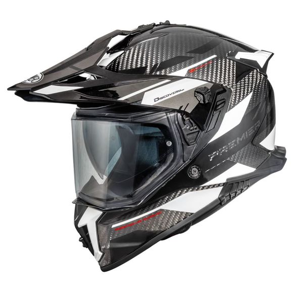 Premier DISCOVERY CARBON EA Full-Face Helmet - Black / WhiteRef : PE0457