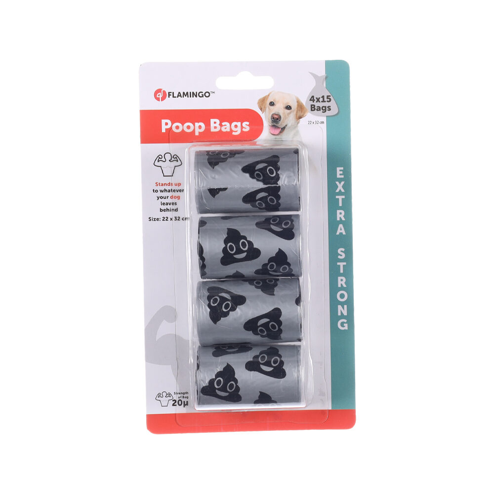Flamingo Poop Bags Forta Extra Strong - 4 x 15 pieces