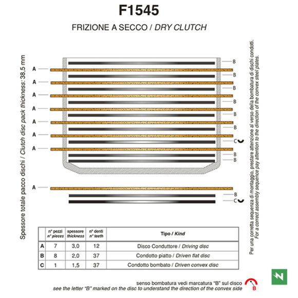 Newfren friction disc kit Ref: NWF00083A / 1018258