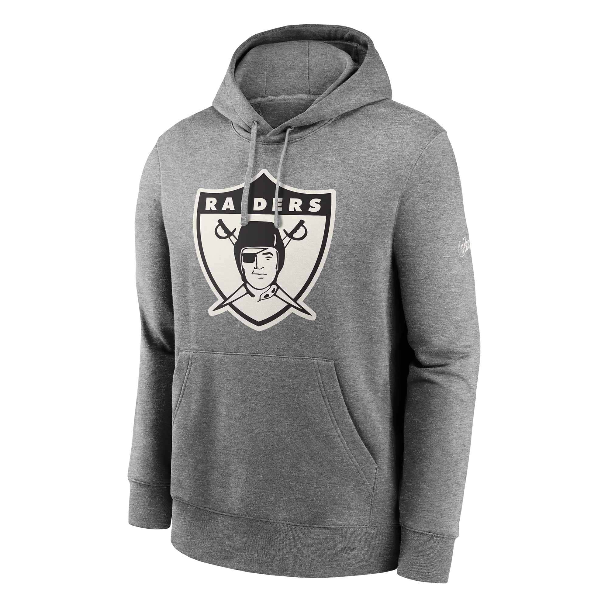Las Vegas Raiders Rewind Throwback Fleece NFL Hoodie Grey