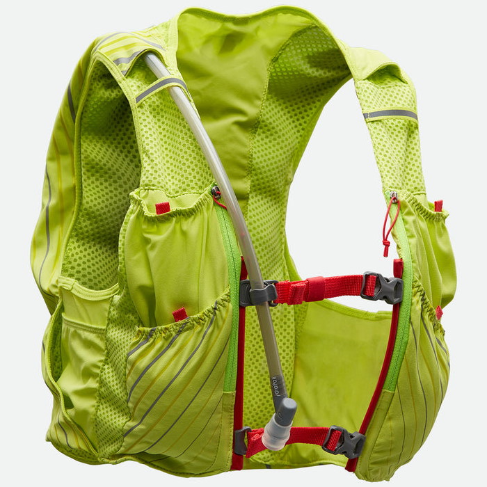 Nathan Sports Pinnacle Series Vapor 12L Hydration Race Vest Woman - Finish Lime/Hibiscus