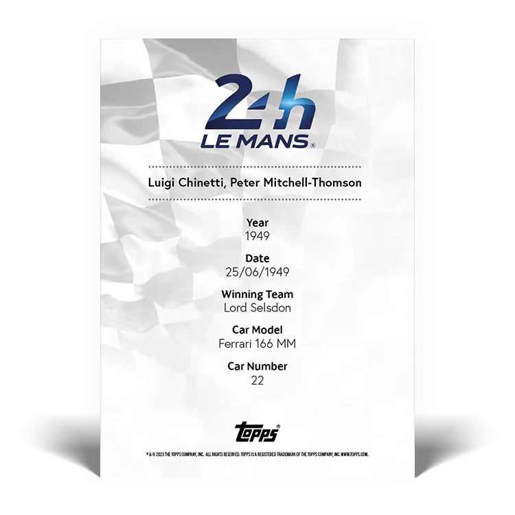 2023 Topps 24H of Le Mans Poster Art #5 - Topps UK