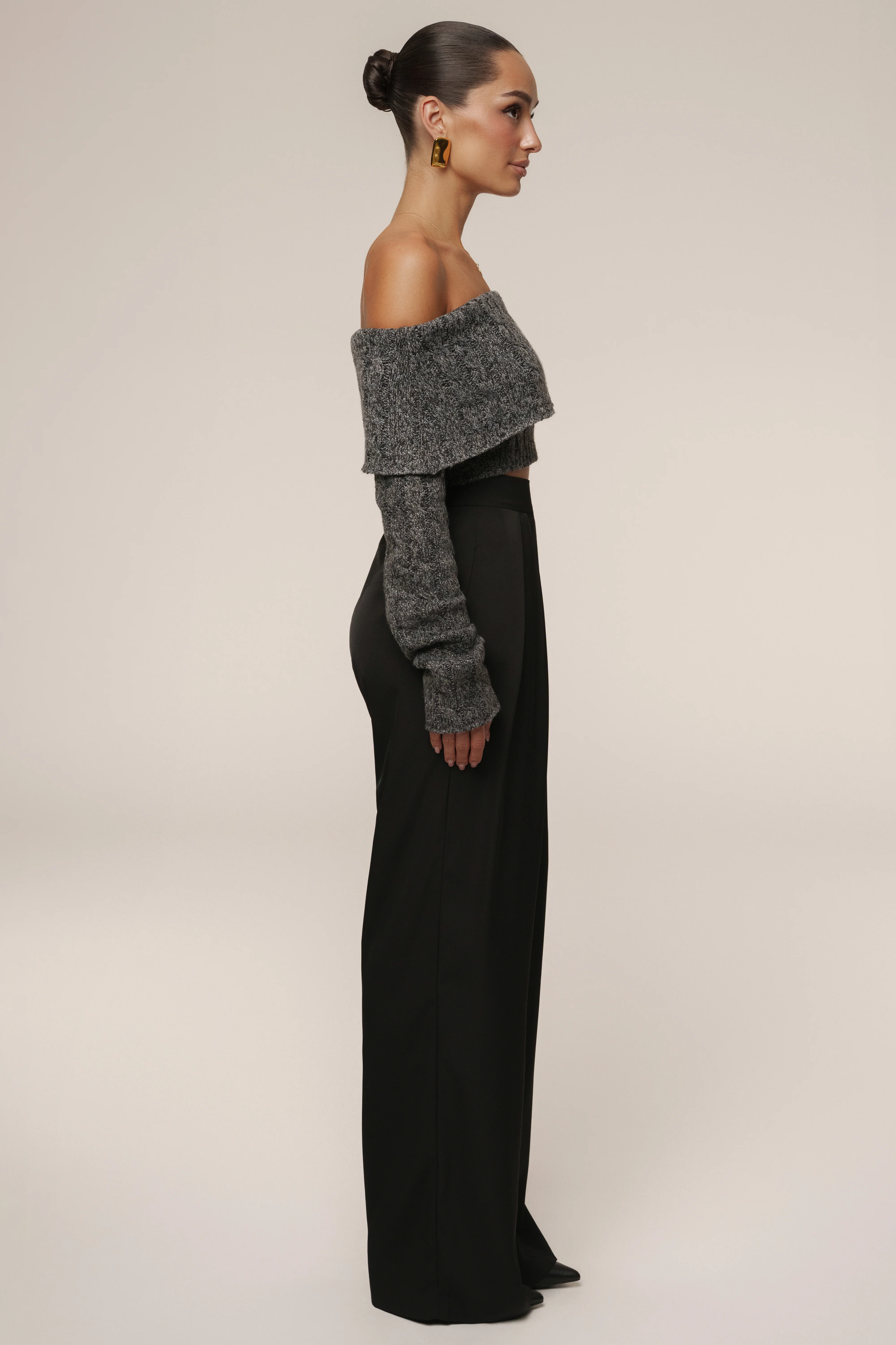 Grey Off Duty Sweater Top