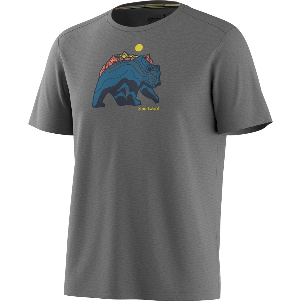 SmartWool Bear Strata Active Short Sleeve Graphic Tee Men - 545 light gray heather