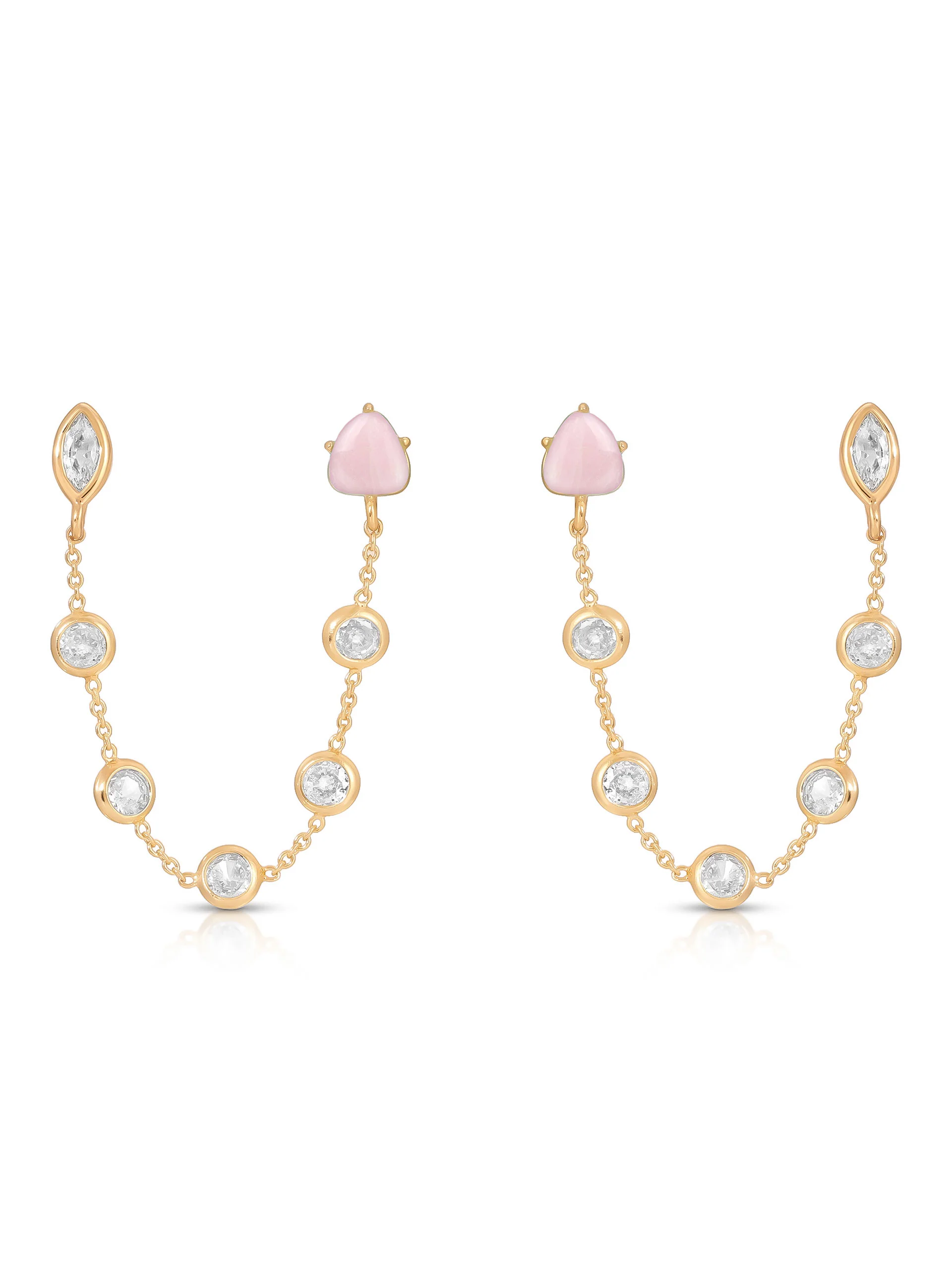 Double Piercing Rose Earrings