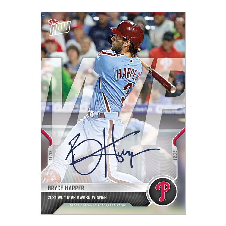 On-Card Auto # to 99 - Bryce Harper - 2021 MLB TOPPS NOW® Card OS-41A