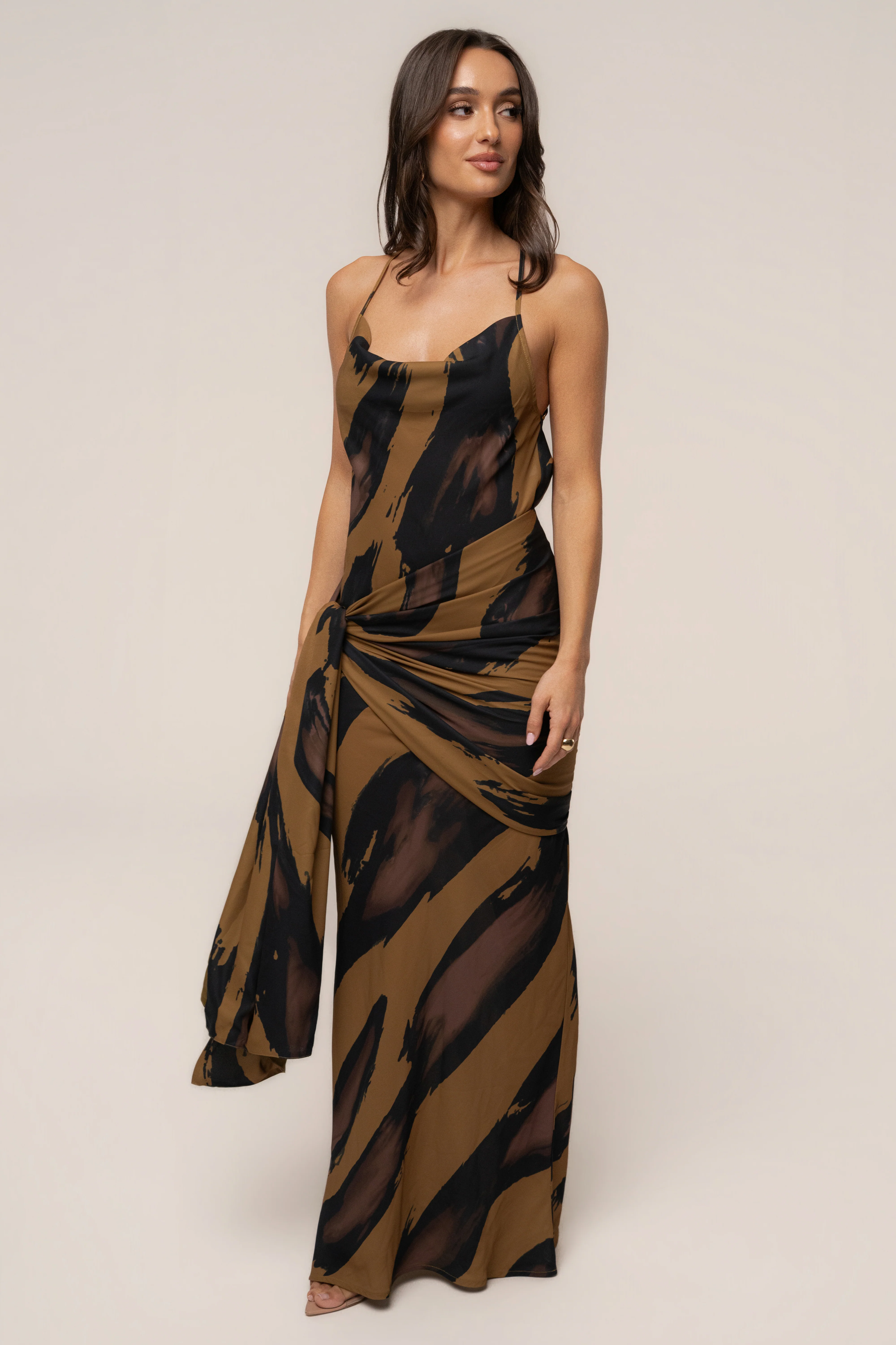 Gold Dusk Infinite Journey Maxi Dress