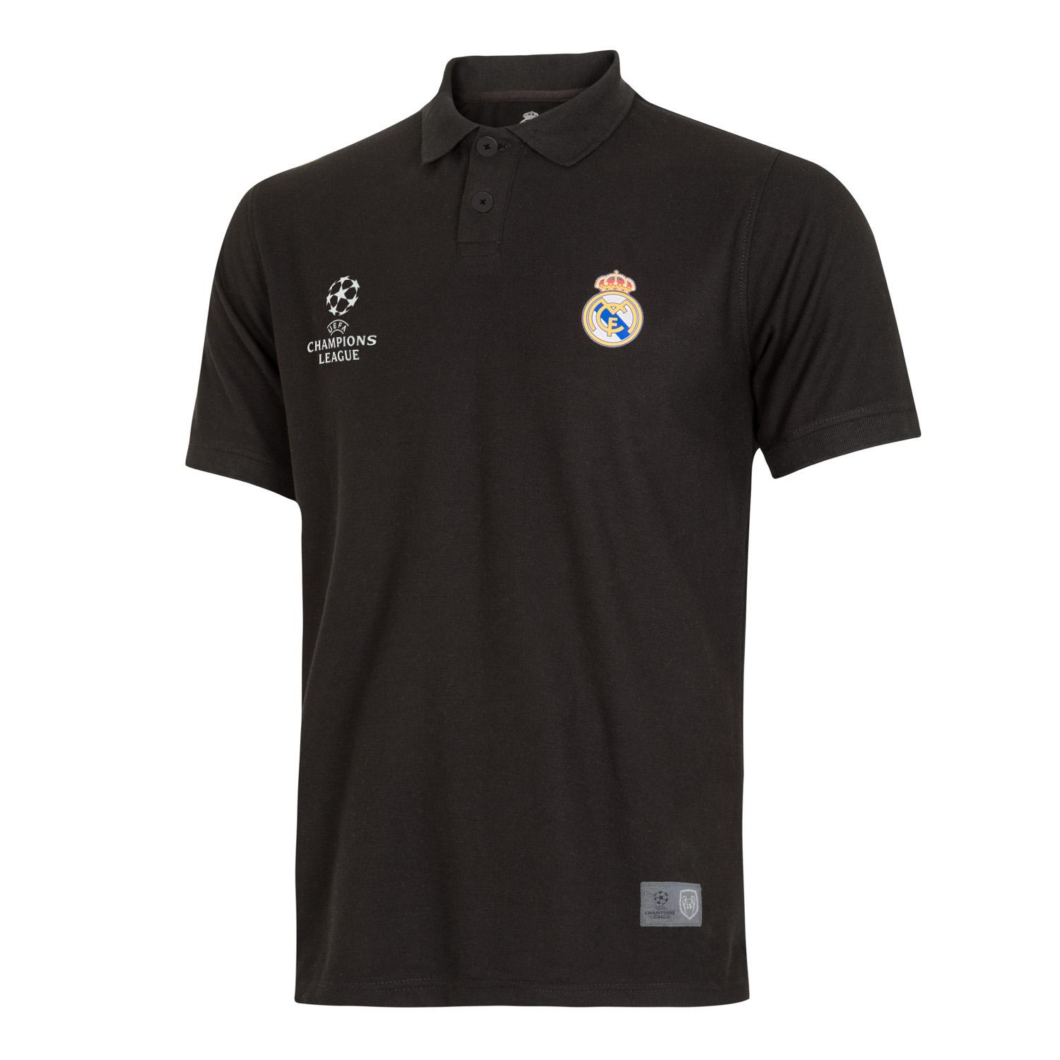 Mens Polo Shirt Black | UEFA Champions League 15