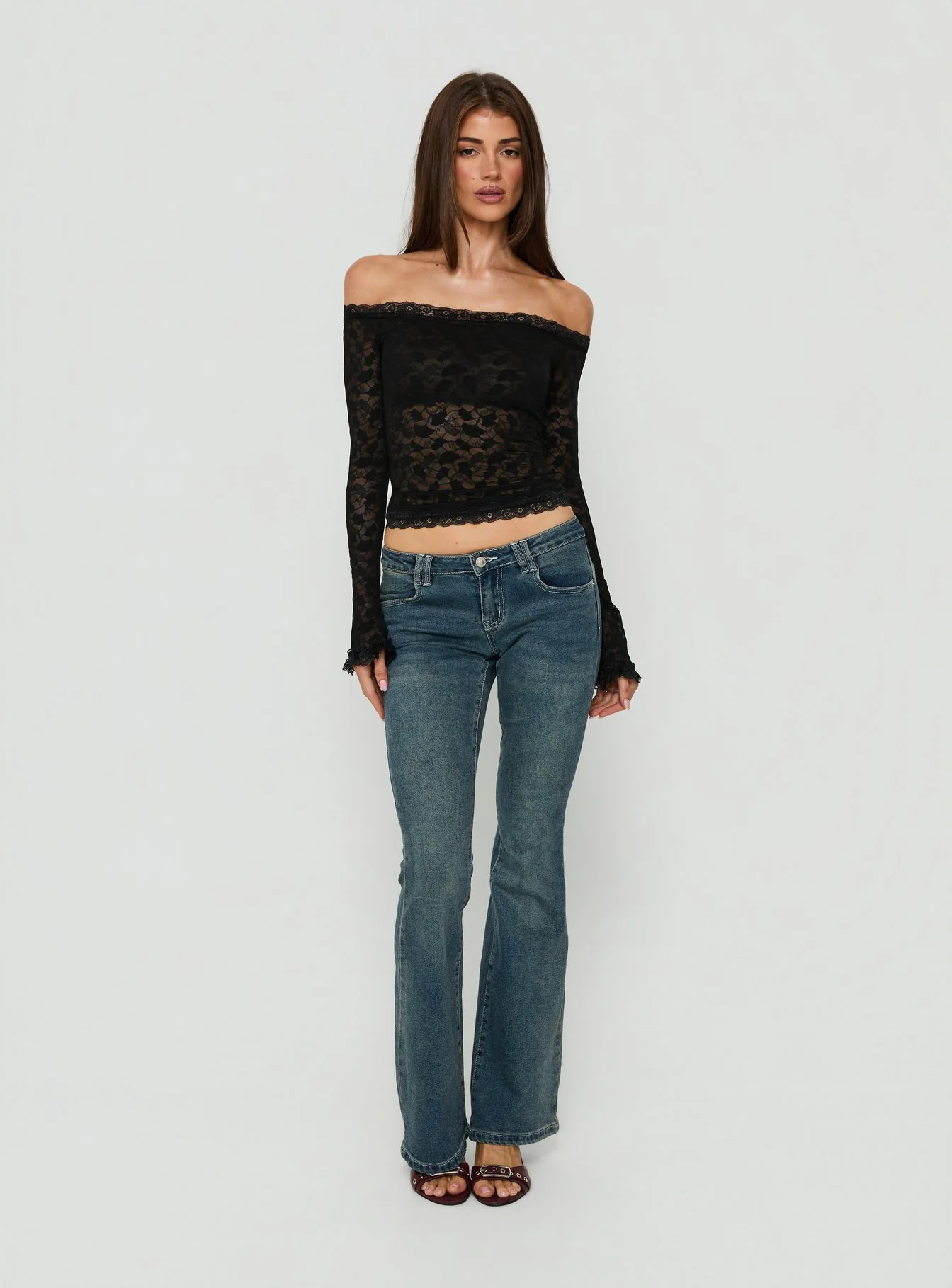 Mochapella Off The Shoulder Top Black