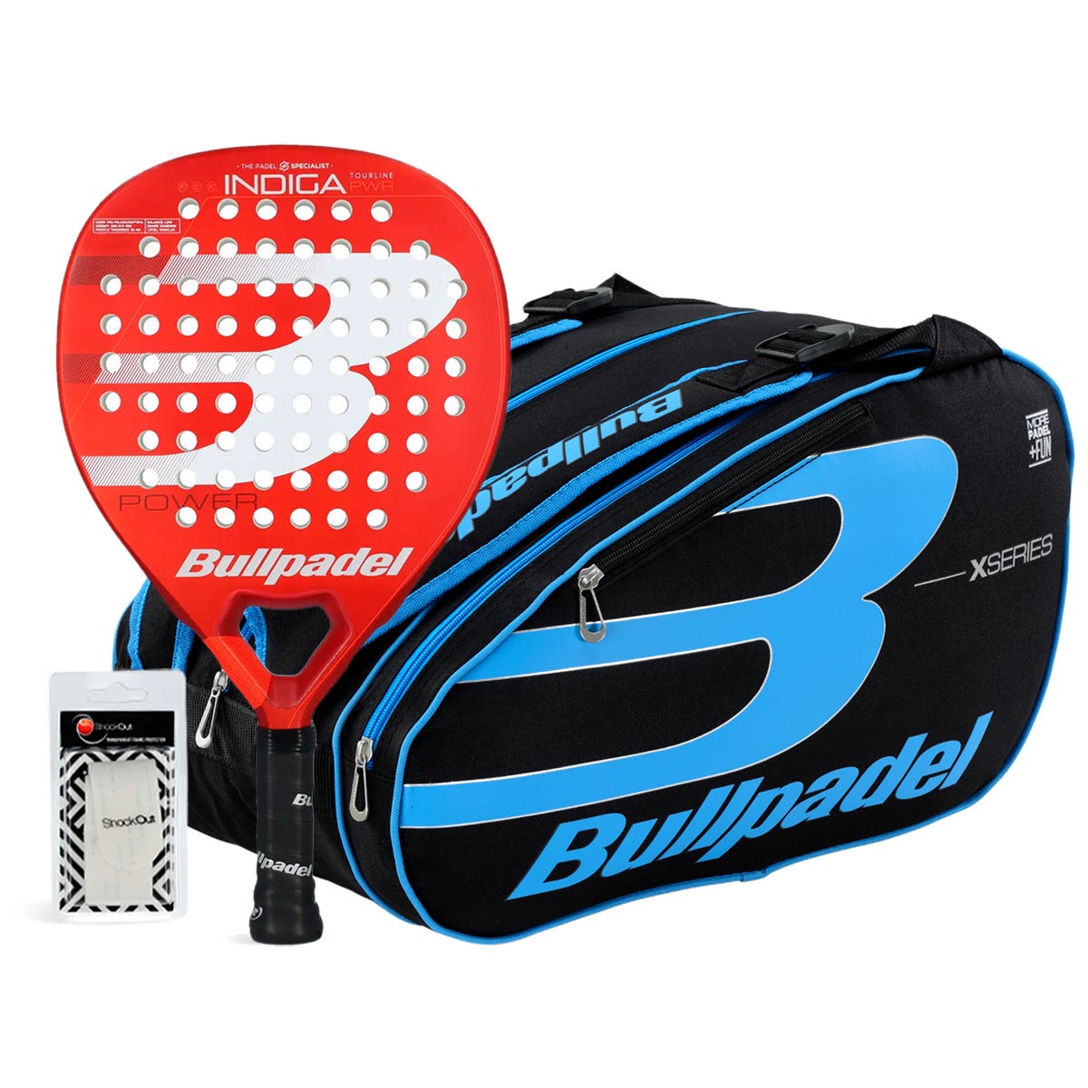 PACK BULLPADEL INDIGA PWR 24 WITH PADEL BAG X-SERIES