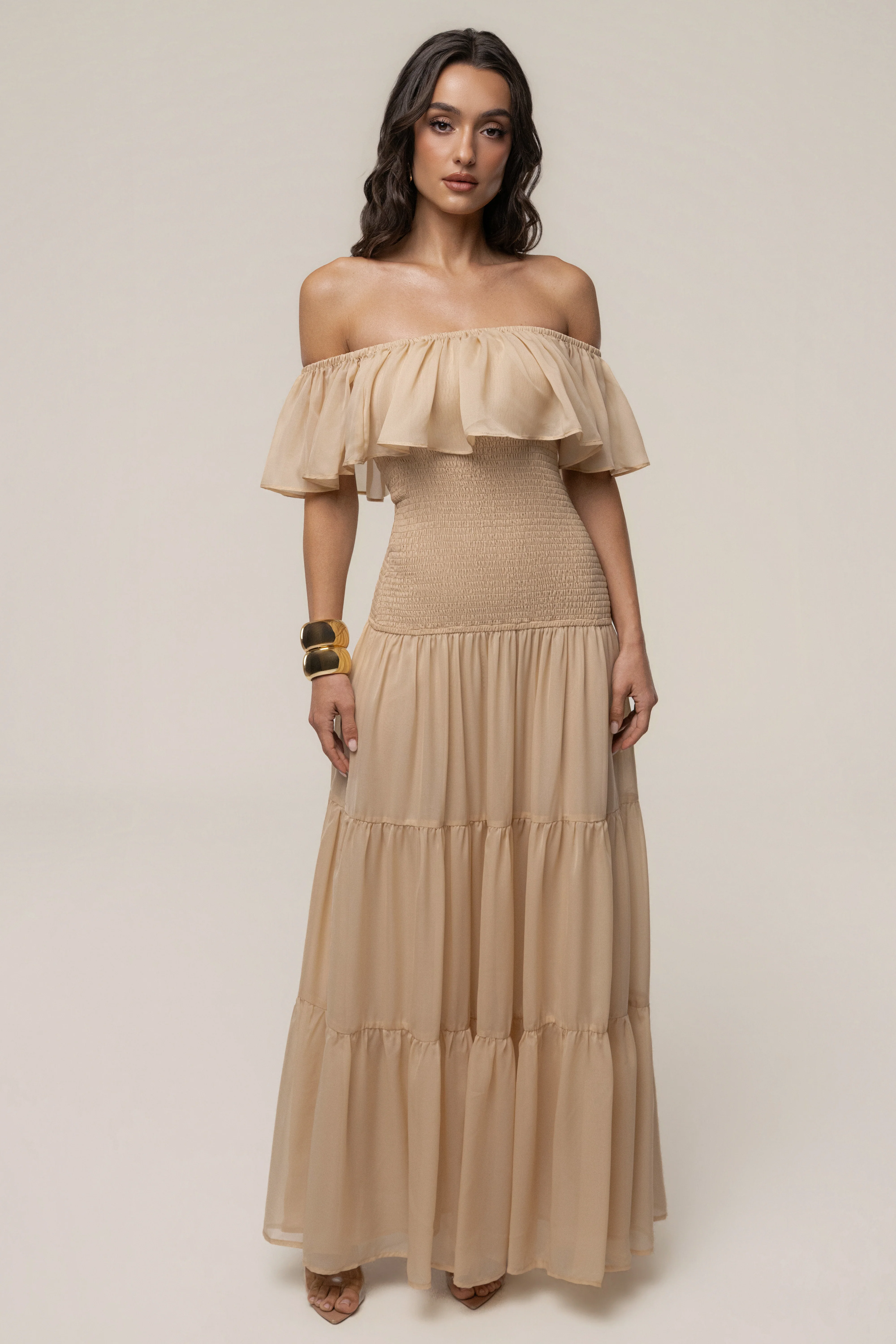 Sand Seaside Drift Maxi Dress