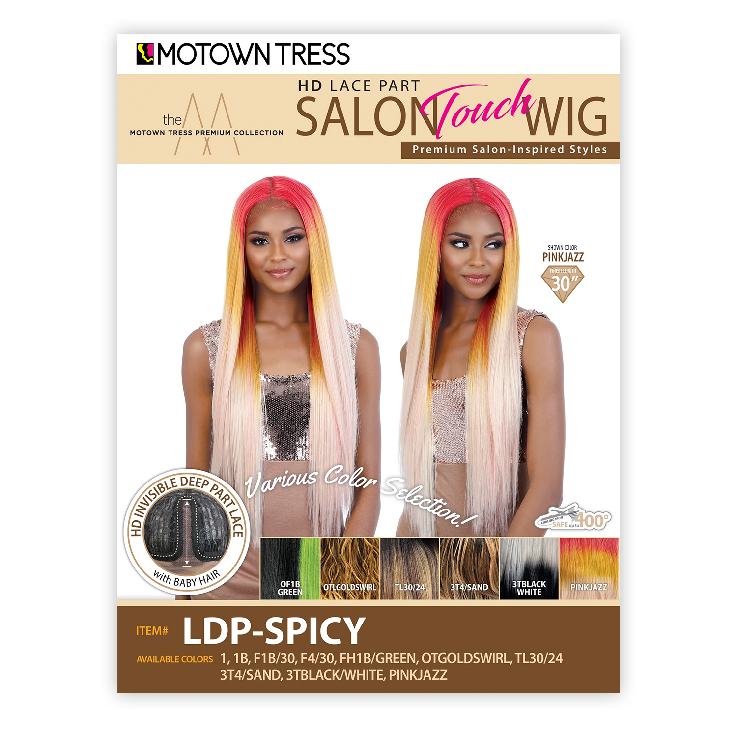 Motown Tress HD Lace Front Wig HD Invisible Deep Part Lace LDP-Spicy