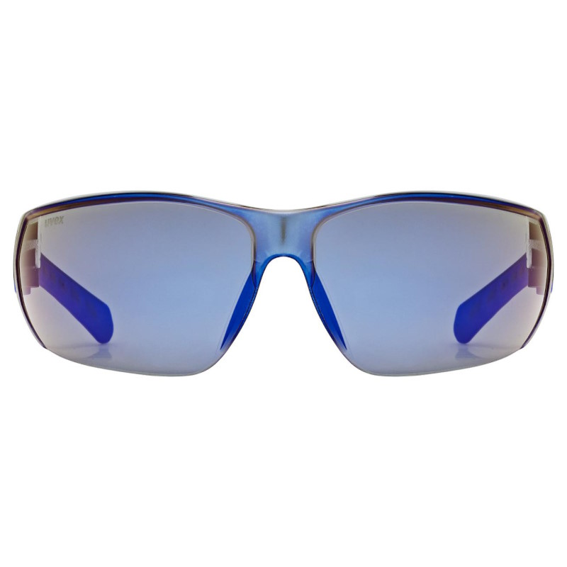 Uvex equate Glasses - black-blue matt/mirror blue