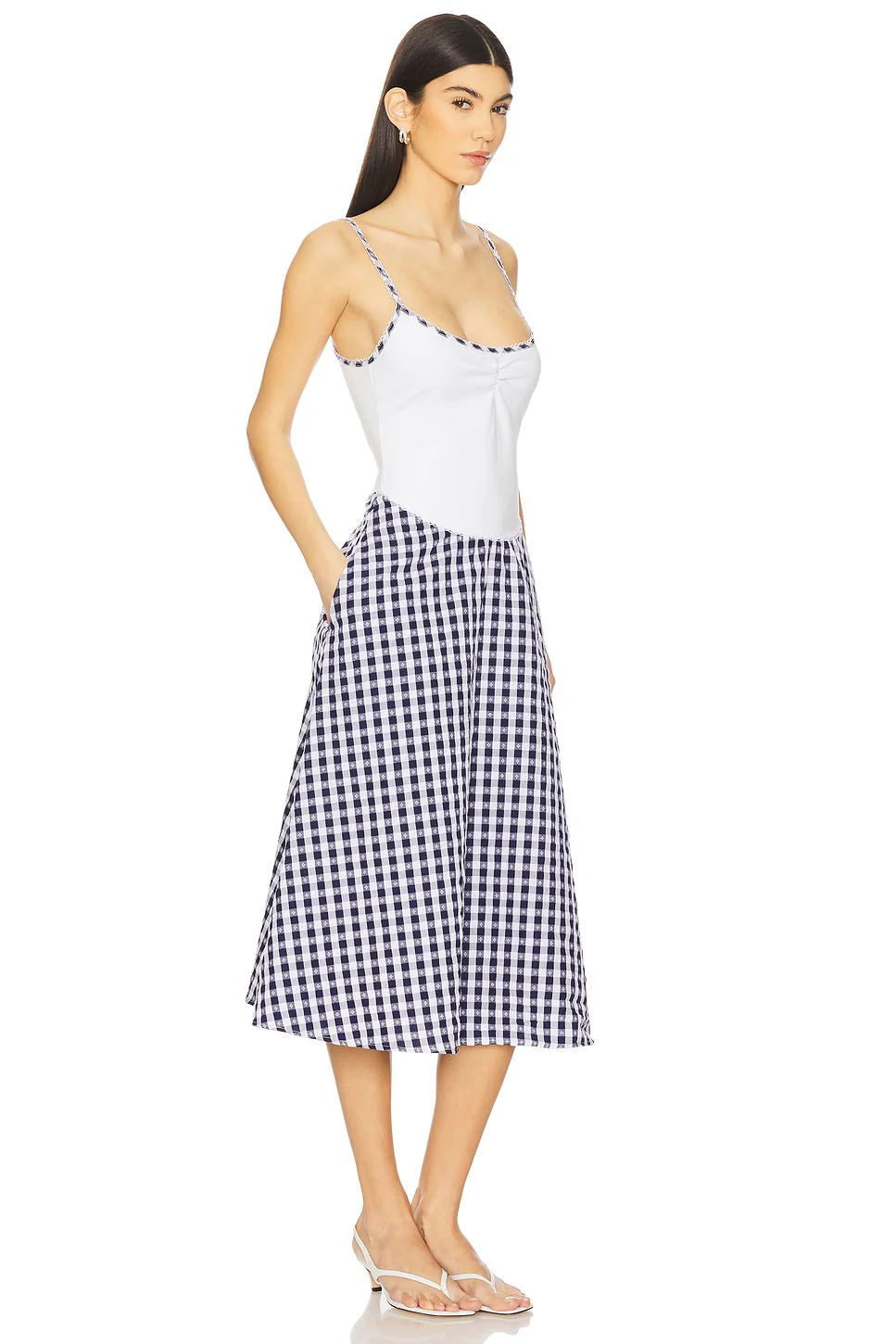 Gisella Gingham Midi Dress
