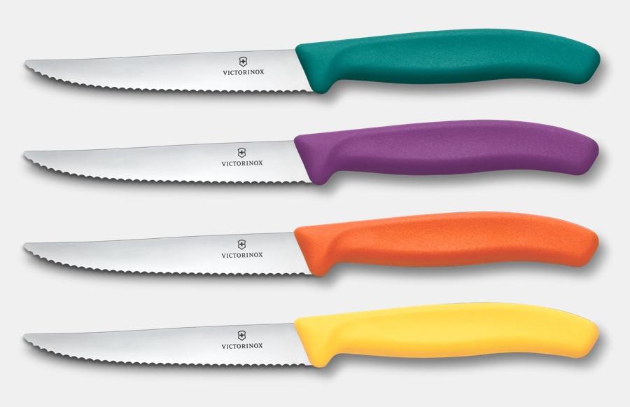 Swiss Classic Steak and Pizza Knife Block, 5 Pieces, 12 cm