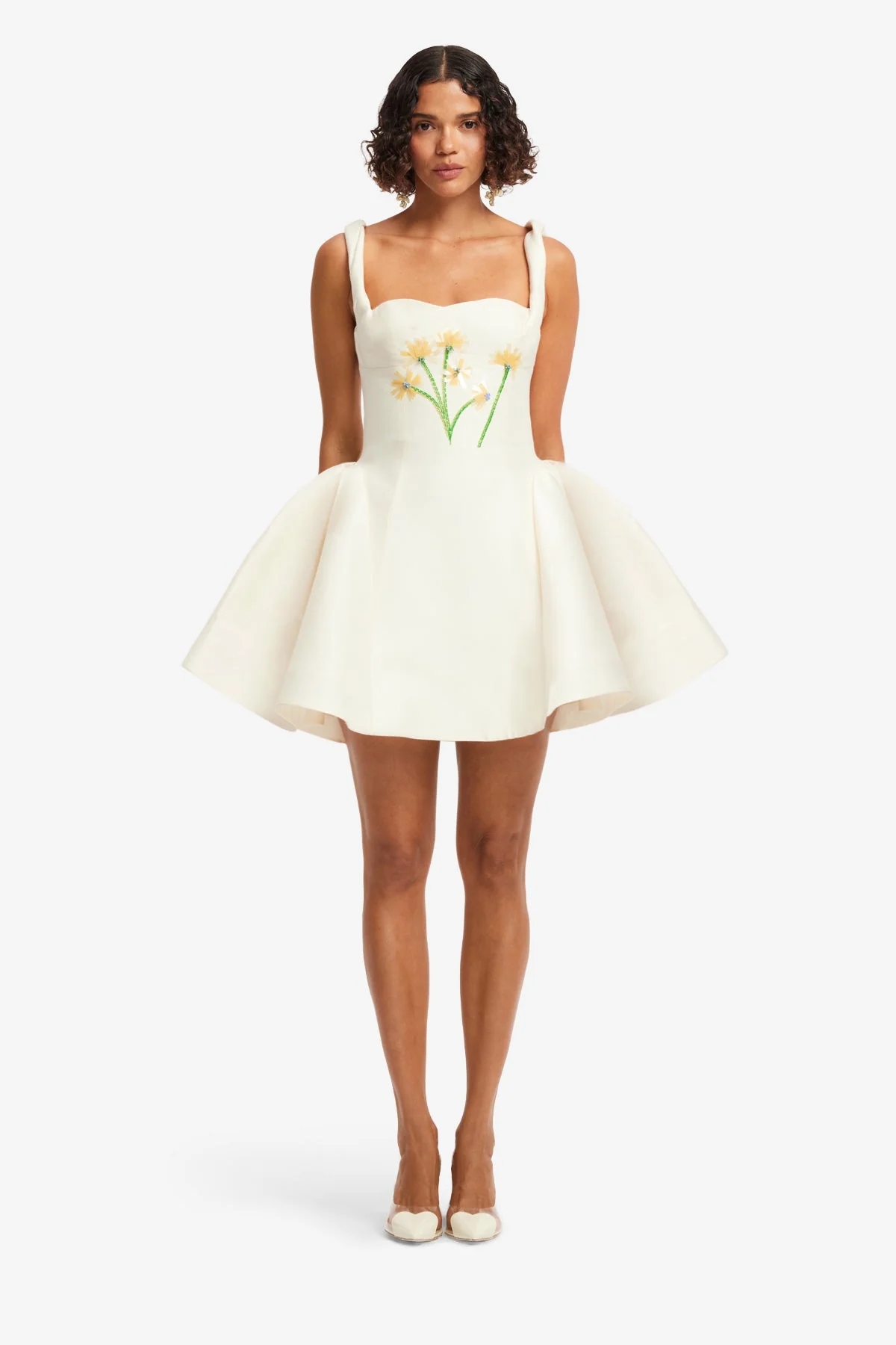 Ariel Embellished Wool Mini Dress - Wildflower