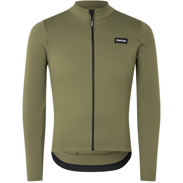 GripGrab EXPLR Merinotech Thermal Long Sleeve Jersey Men - Olive Green