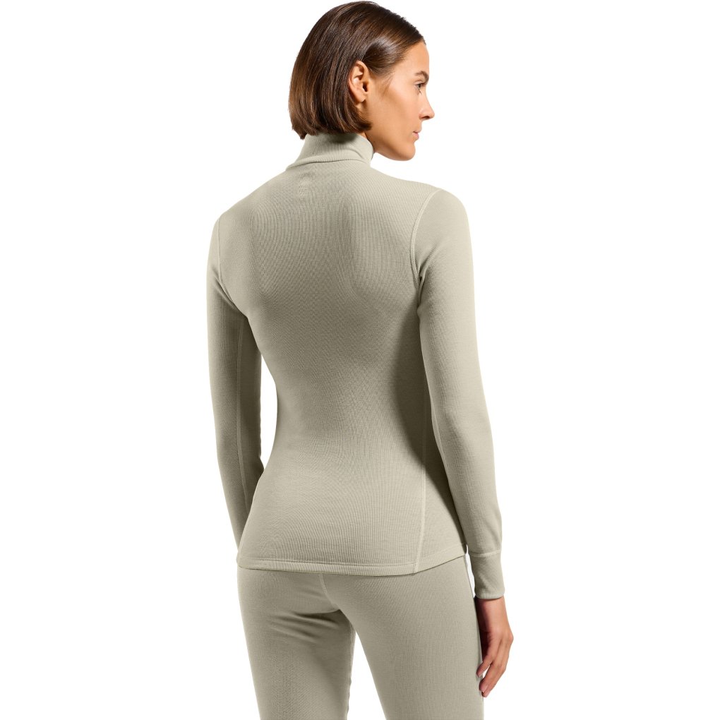 Odlo Active Warm Half-Zip Turtleneck Long-Sleeve Base Layer Women - agate gray