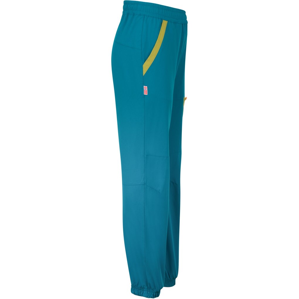 Trollkids Steinkjer Pants Kids - Lagoon Green/Pear Green/Sahara Sunset