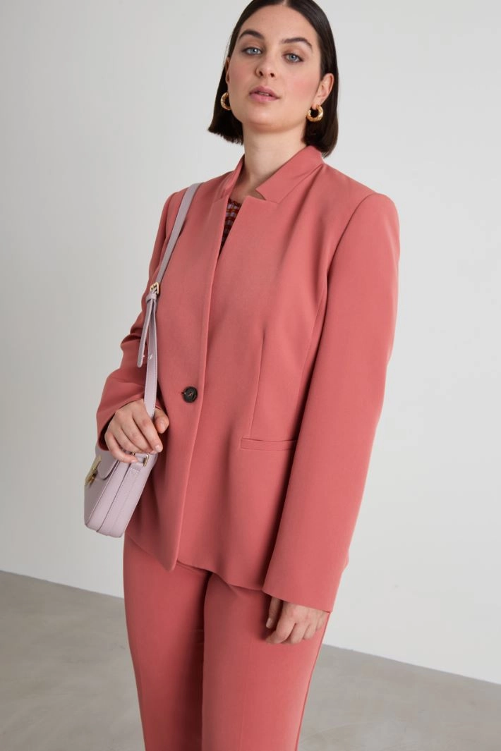 Blazer in technical fabric - ANTIQUE PINK