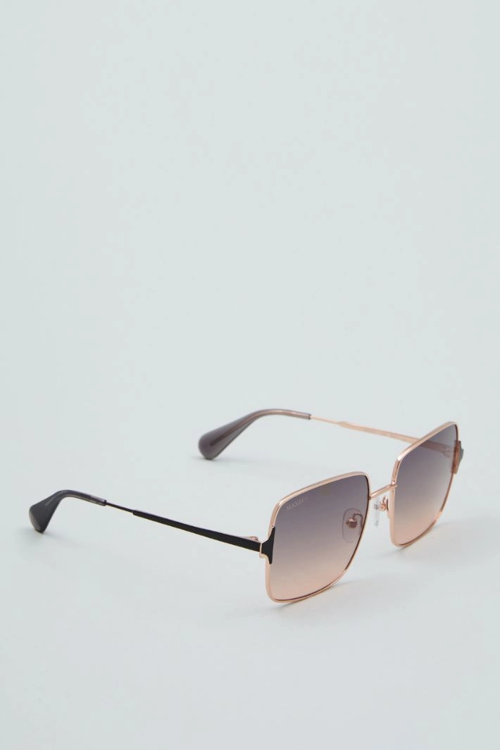 Metal sunglasses - BROWN BLACK