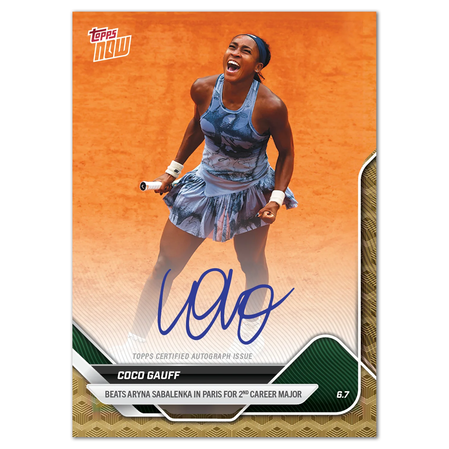 Coco Gauff - 2025 Tennis Topps NOW® - Card TCG1 - LOOK FOR AUTOS