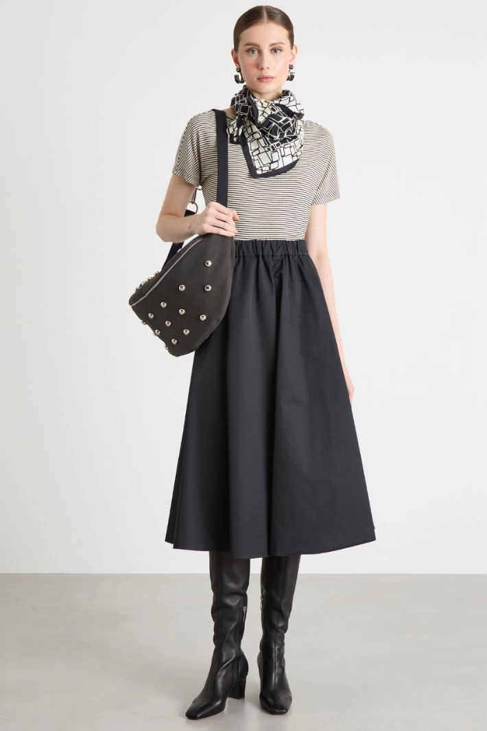 Fitted T-shirt - BLACK WHITE