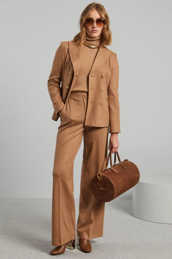 Camel jersey blazer - CAMEL