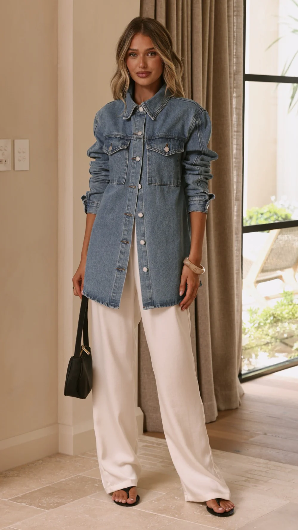 Yvella Denim Jacket - Mid Blue