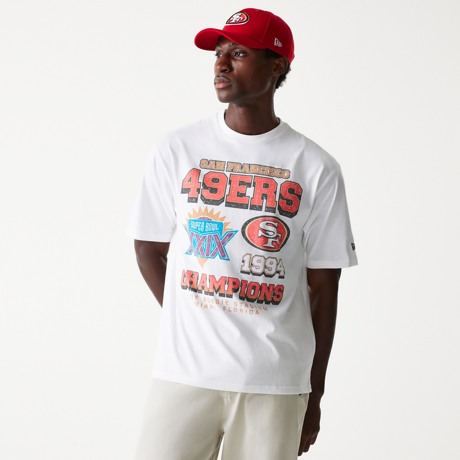 San Francisco 49ers 1994 Super Bowl Champs Oversized NFL T-Shirt White