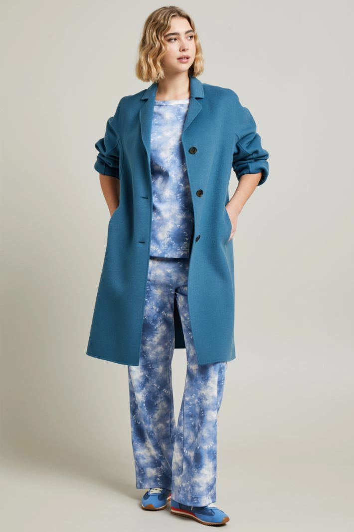 Compact jersey sweatshirt - LIGHT BLUE