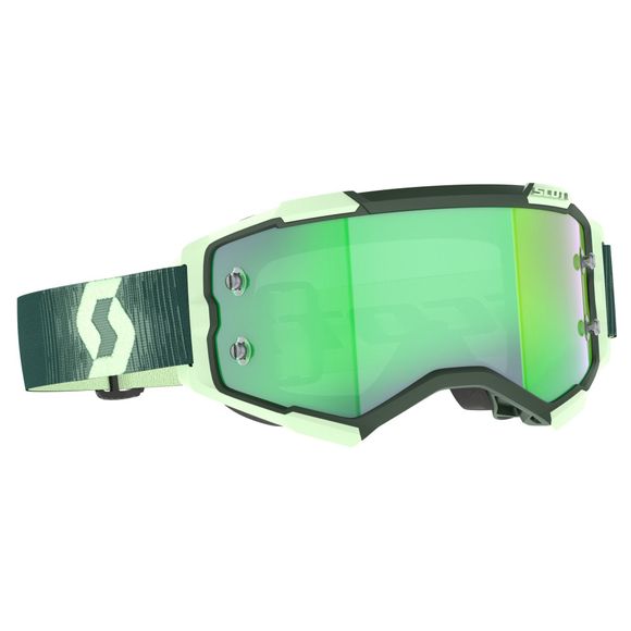 Scott Fury cross mask - dark green/mint green green chrome works 2024 - GreenRef: SCO1369 / 2728287703279