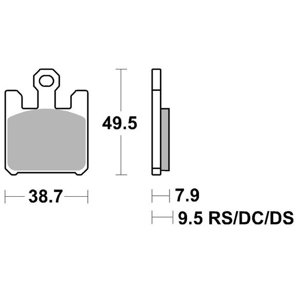 SBS 788HS Sinter Sintered Metal front brake padsRef: 788HS / 788070