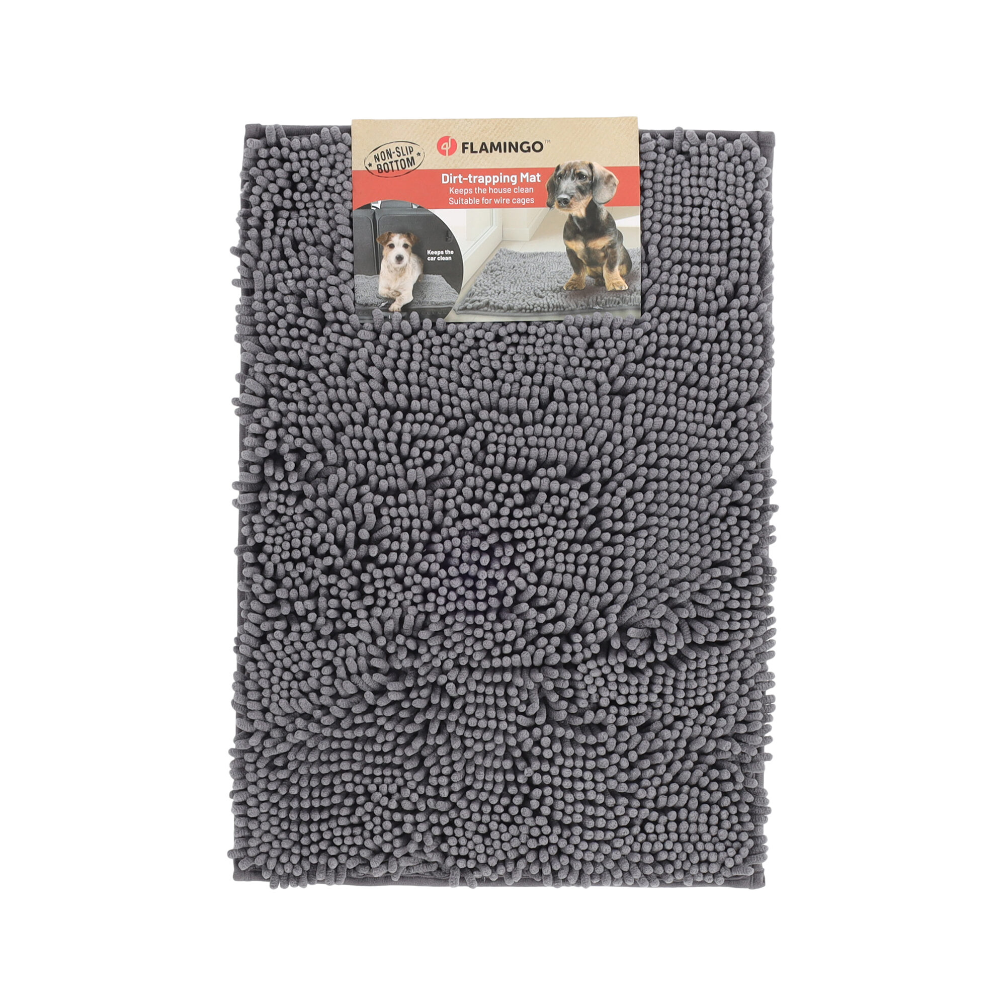 Flamingo Fluffy Doormat - 55,5 x 38,5 x 2,5 cm