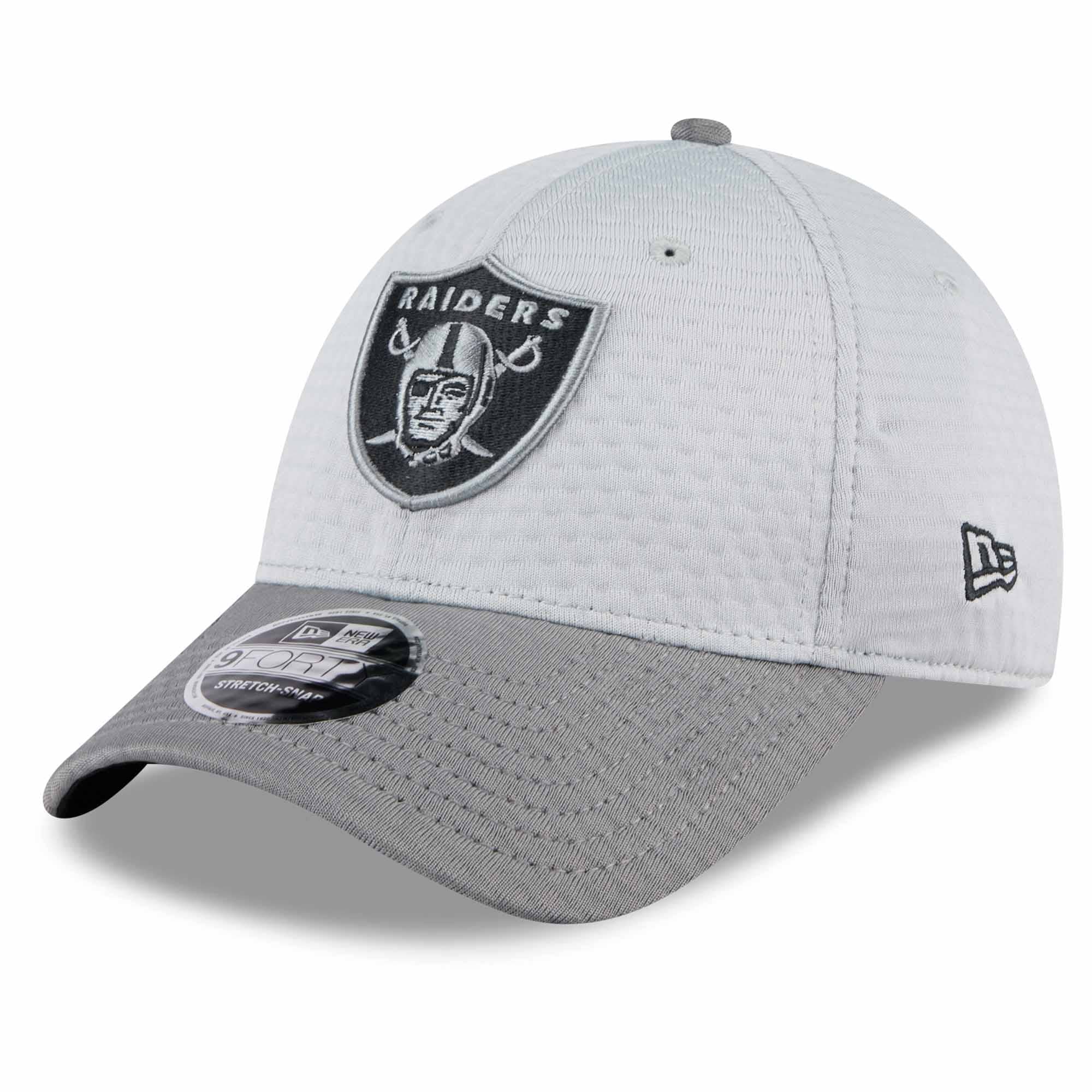 Las Vegas Raiders 2024 NFL Training Camp New Era Stretch-Snap 9FORTY Cap Gray