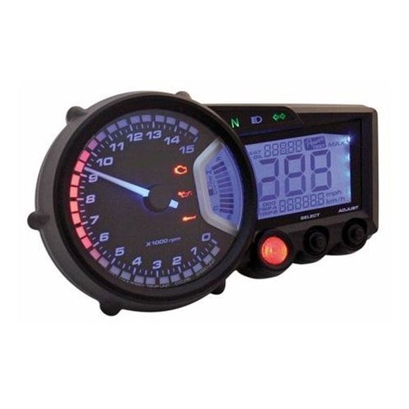Koso RX2N Digital Multifunction Speedometer Gp Style UniversalRef: 4491358 / 1056046