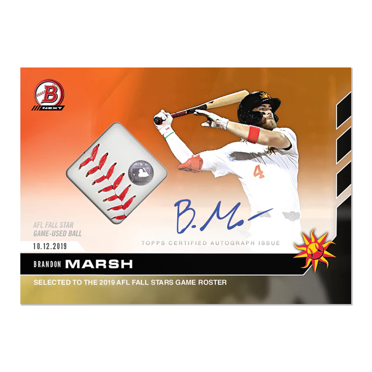 On-Card Auto Relic # to 5 - Brandon Marsh - Bowman NEXT TOPPS NOW® Card FSG-3B