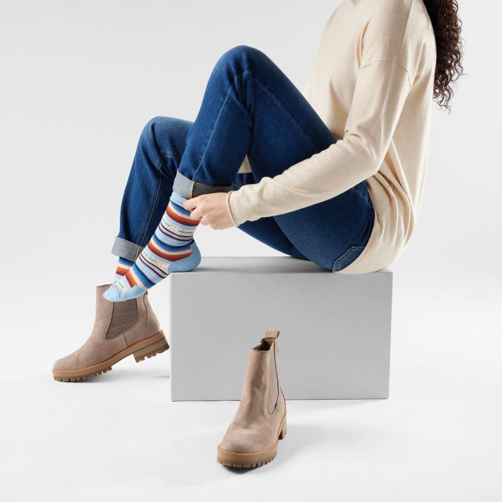 SmartWool Everyday Margarita Crew Socks - N75 serene blue