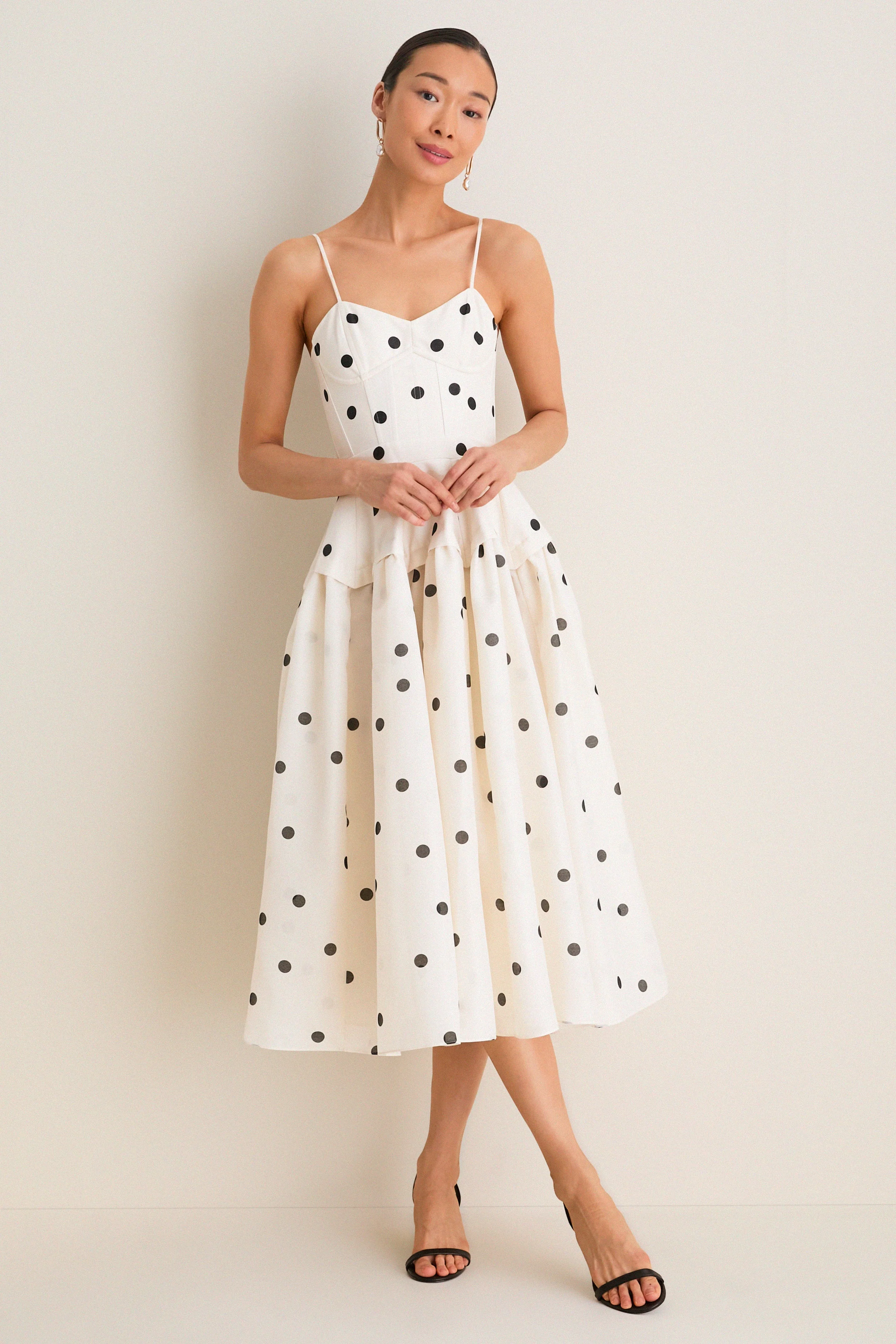 Ivory and Black Parma Dress