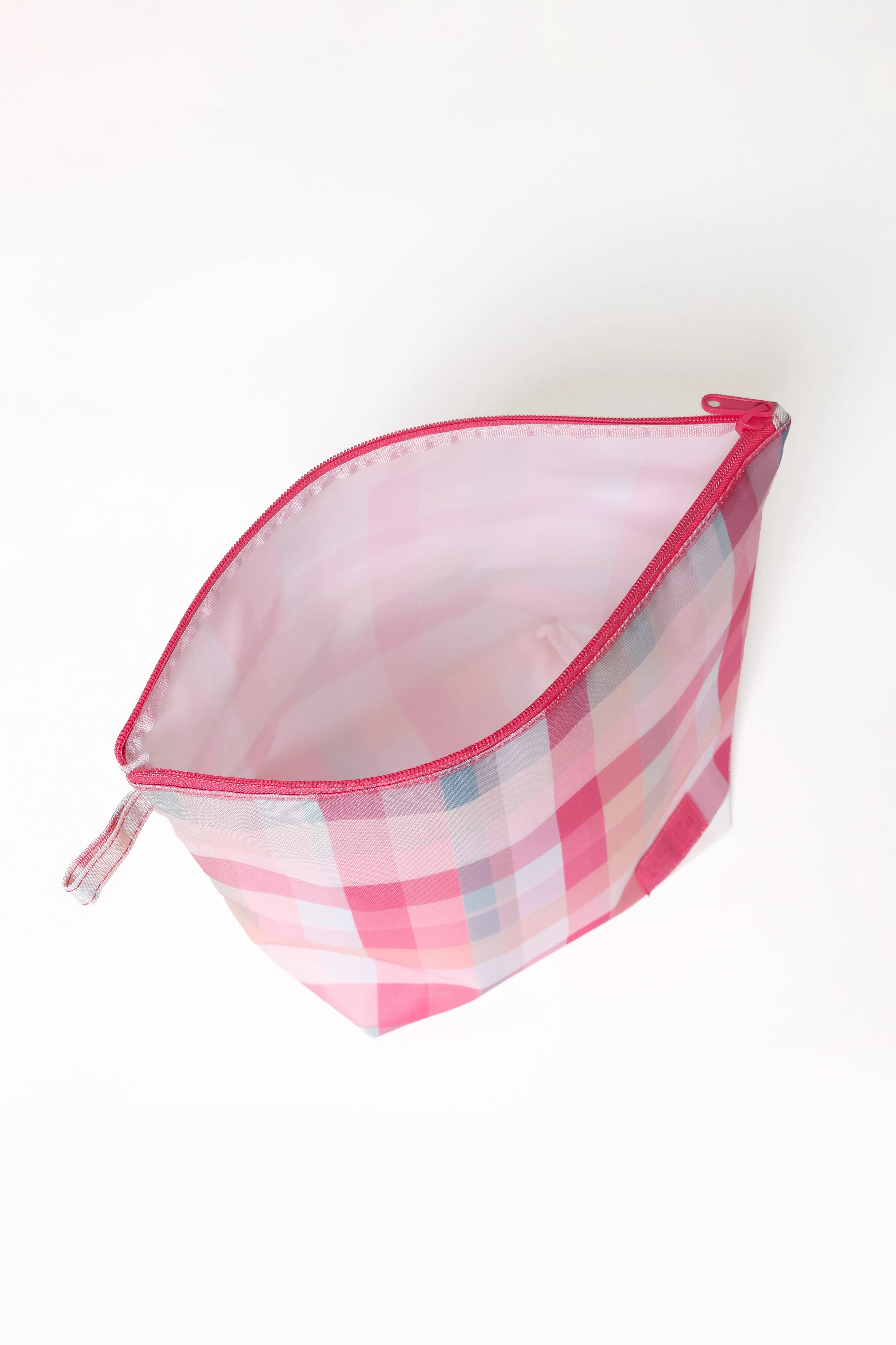 Handy Pouch Trio - Pink Picnic Plaid