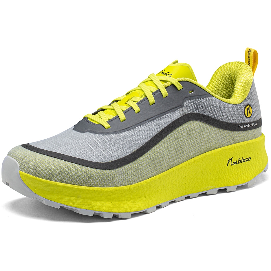 Joe Nimble Trail Addict Flow Trail Running Shoes Men - Yellow-Grey