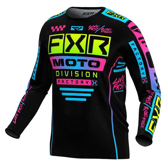 FXR PODIUM GLADIATOR 24 2024 cross jersey - Black / MulticolorRef: FXR0459