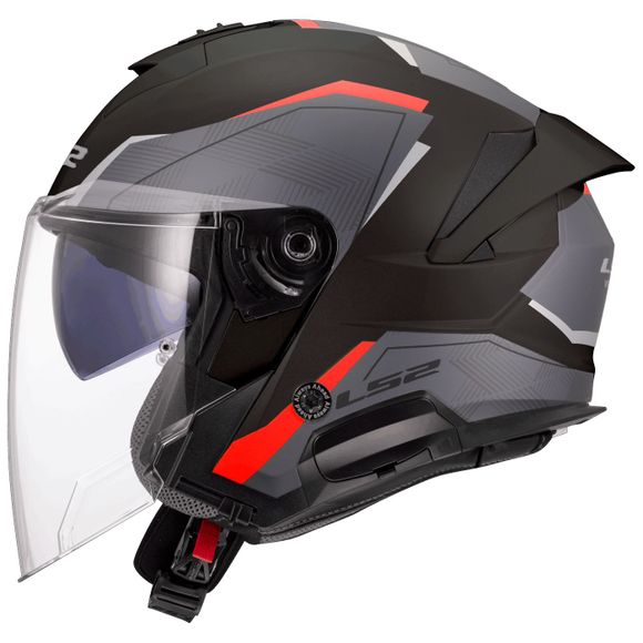 LS2 OF618 - VERSO II - AIR Open-Face Helmet - Black / RedRef: LS1040