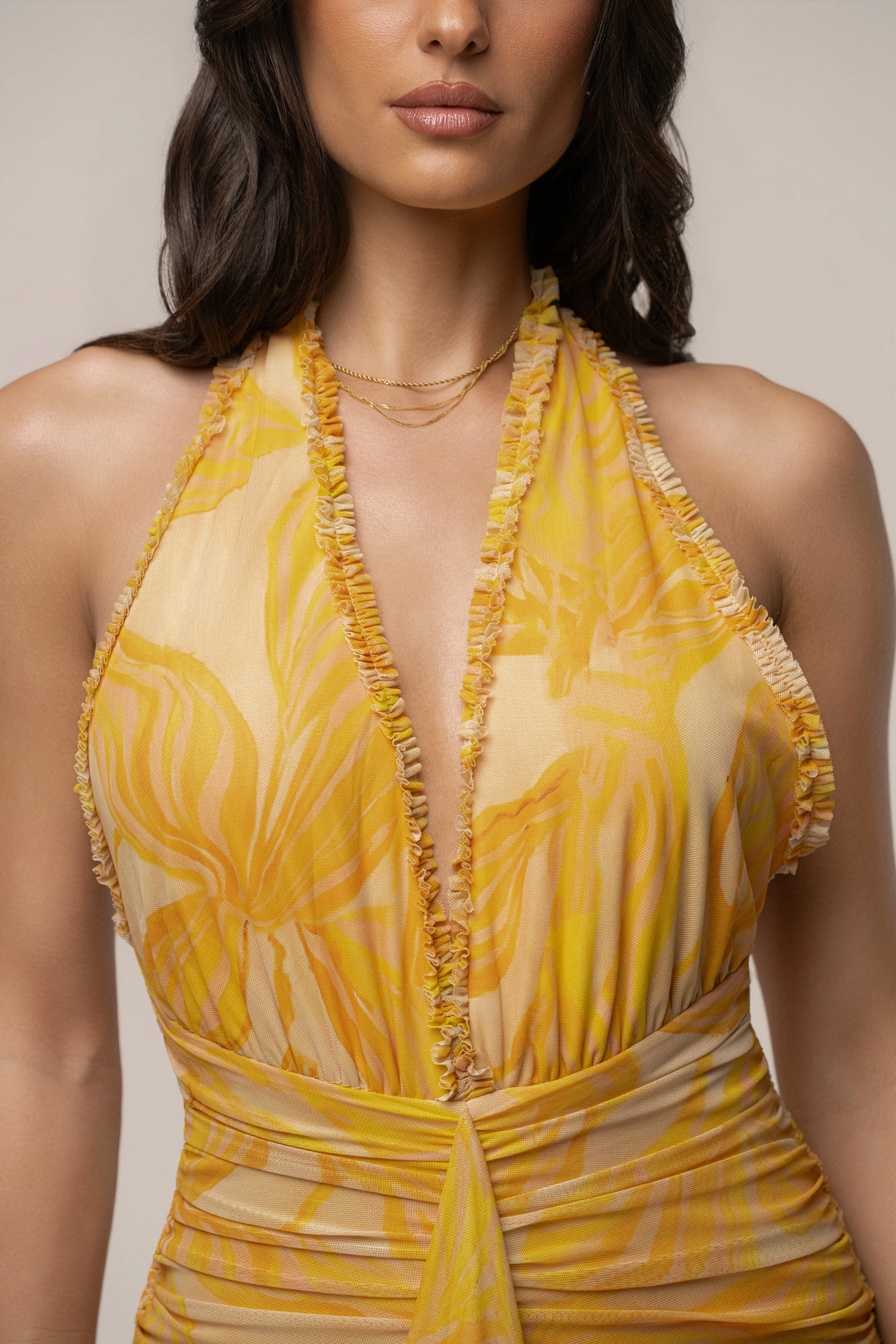 Yellow Paradise Glow Maxi Dress