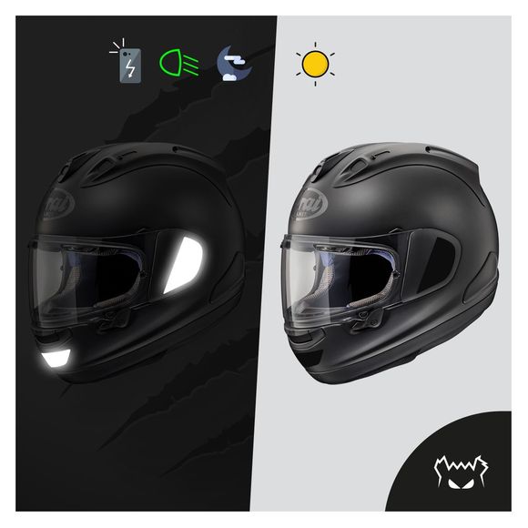 Fear The Yellow Bear REPLICA ARAI RX-7V EVO Reflective Stickers - WhiteRef: FYB0026