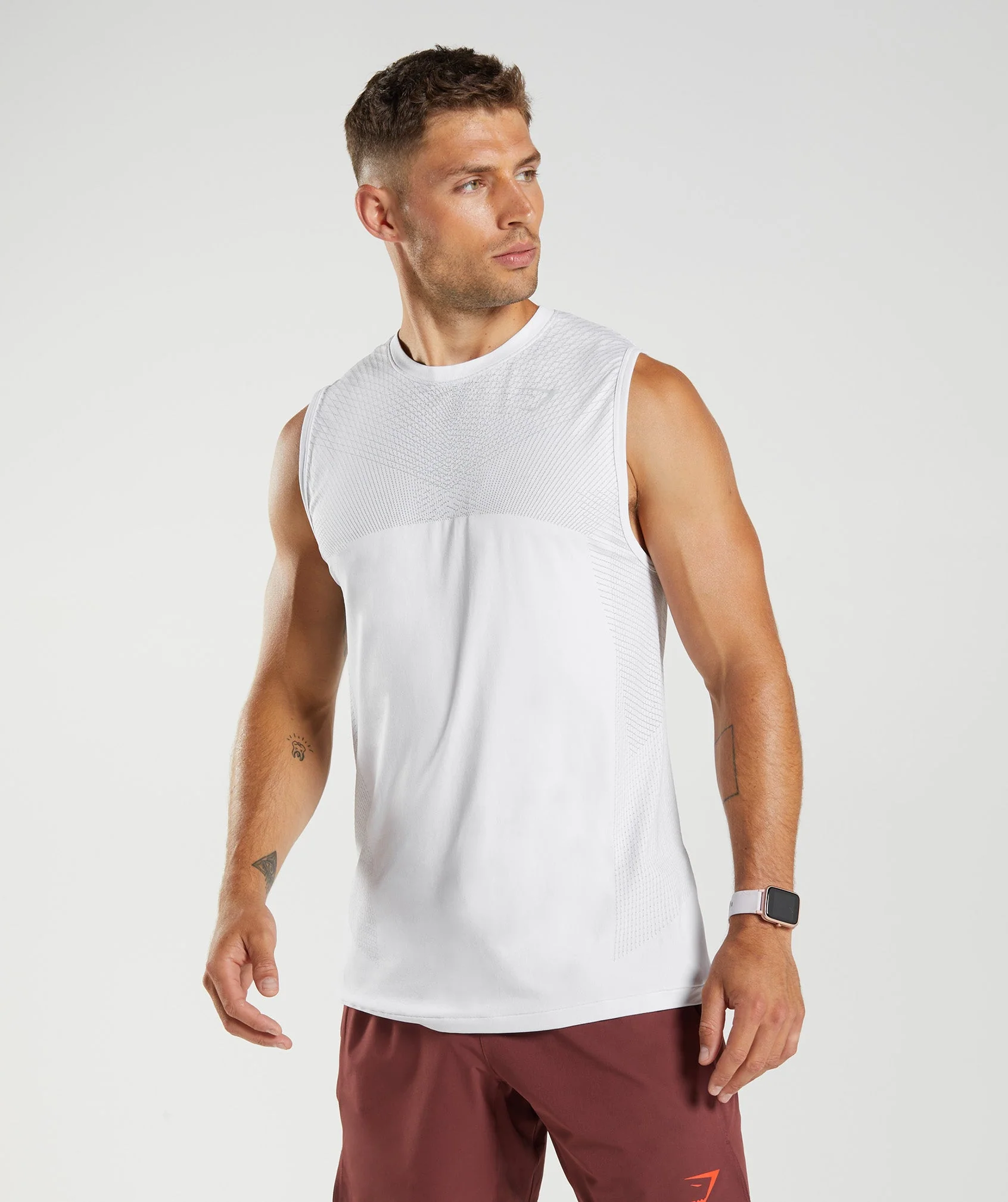 Apex Seamless Tank White/Light Grey