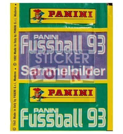 Panini Fussball 93 Packet - original With 6 Stickers
