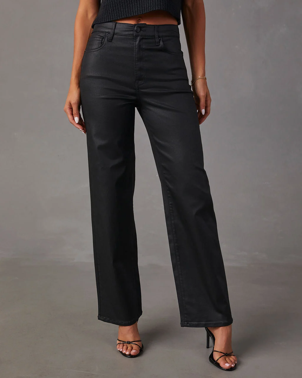 VICI Icon Coated High Rise Straight Jeans