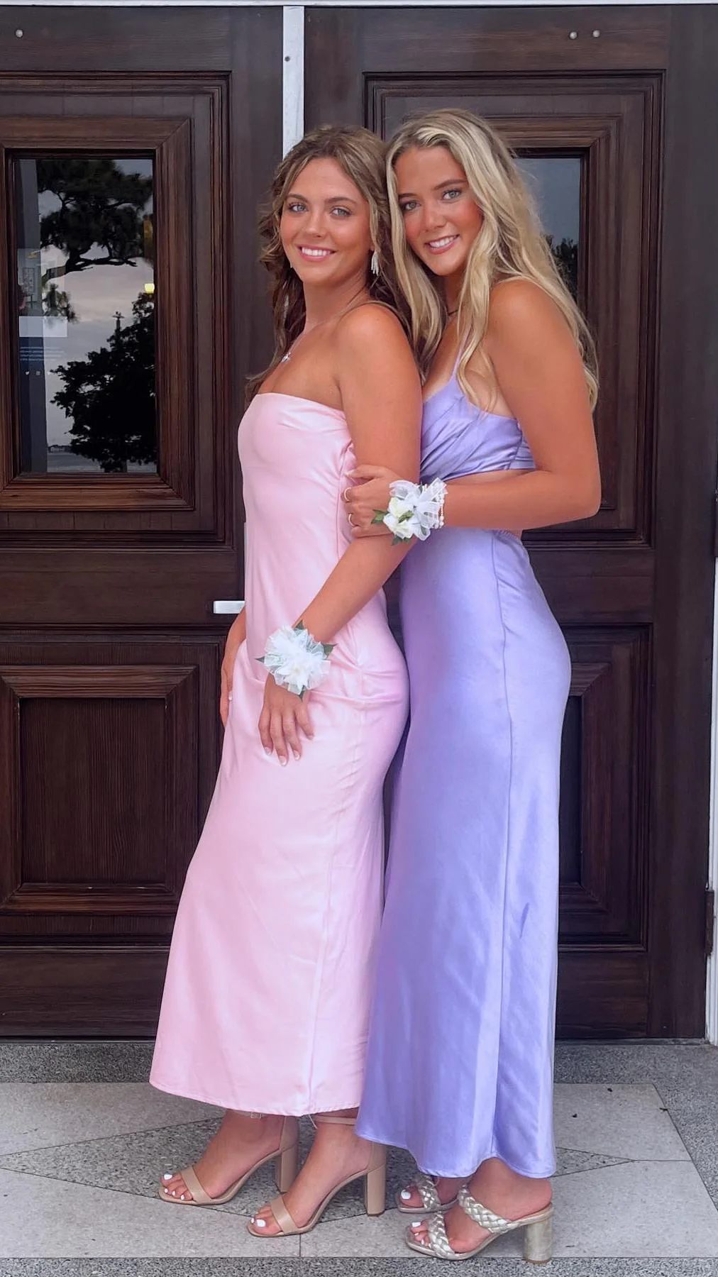 Strapless Lavender Back Tie Sheath Long Dress