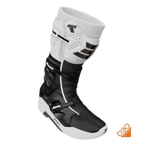 Bottes cross Shot RACE 8 2024 - Blanc / NoirRef : SO2445-C207